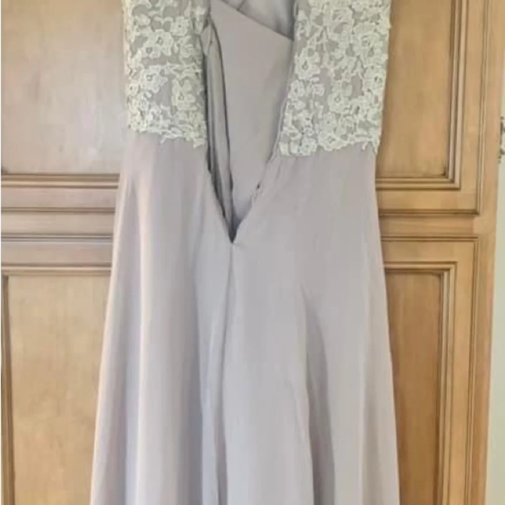 Corset Back Lace Appliques and Chiffon Mother of The Bride Dress Size 12 NWOT - Picture 4 of 5